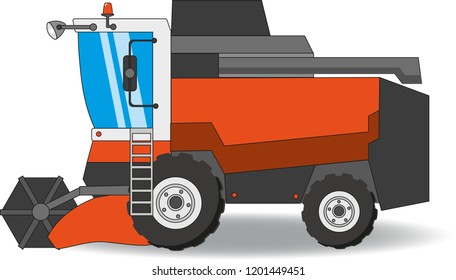 combine harvester illustration