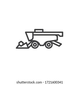 Kombinieren Sie das Symbol der Erntemaschine. lineares Stilzeichen für mobiles Konzept und Webdesign. Vektorsymbol der Erntemaschine Symbol, Logo-Abbildung. Vektorgrafik