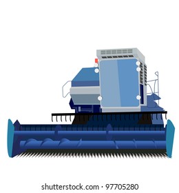 combine harvester on a white background. Rasterized version also available in portfolio.