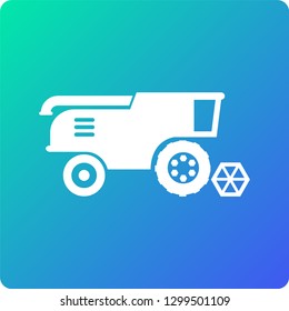 combine harvester vector icon. combine harvester single web icon on trendy gradient