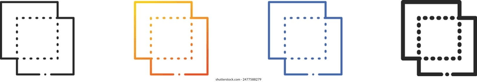 combine icon.Thin Linear, Gradient, Blue Stroke and bold Style Design Isolated On White Background