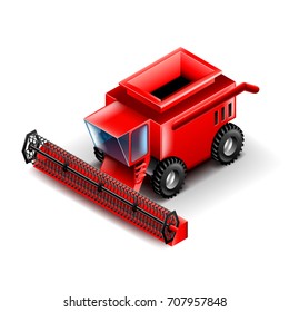 Combine isometric isolated on white photo-realistic vector illustration