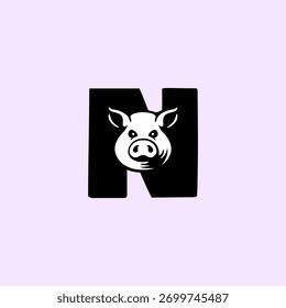 Combine letter with boar using modern style the logo look unique and memorable