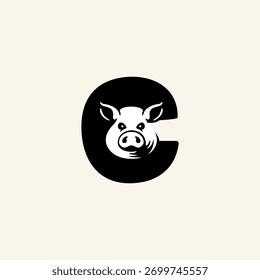 Combine letter with boar using modern style the logo look unique and memorable