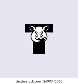 Kombinieren Sie Buchstaben mit Eber mit modernem Stil das Logo sehen einzigartig und unvergesslich aus