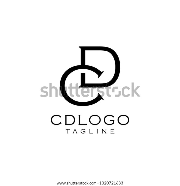 Combine Letter C D Logo Template Stock Vector (Royalty Free) 1020721633