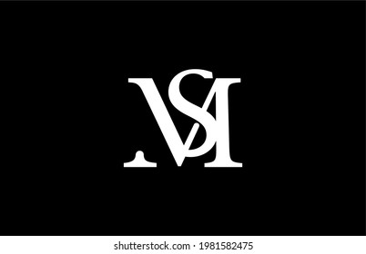 Logotipo de monograma de combinación de letras SM