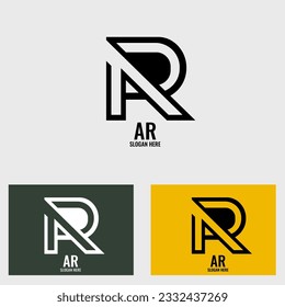 Combine the letters "A" and "R" in a creative and intertwined manner to form a monogram logo. Experiment with different fonts, styles, and arrangements to create a visually appealing design