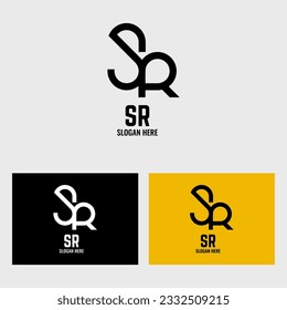 Combine the letters "S" and "R" in a creative and intertwined manner to form a monogram logo. Experiment with different fonts, styles, and arrangements to create a visually appealing design