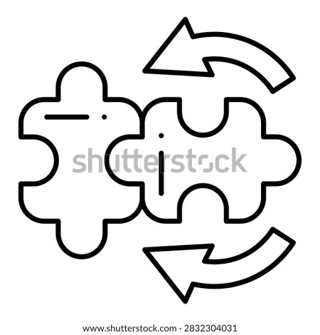 Combine Line Icon Style Design