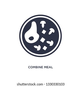 combine meal icon. Simple element illustration from bistro and restaurant concept. combine meal editable symbol design on white background. Can be use for web and mobile.
