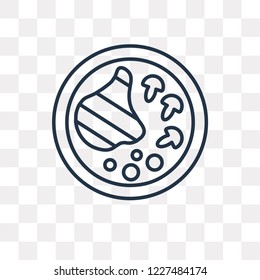 Combine Meal vector outline icon isolated on transparent background, high quality linear Combine Meal transparency concept can be used web and mobile