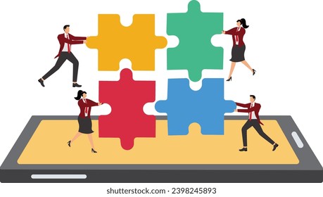 Combine puzzle pieces Business people, Achievement, Analyzing, Aspirations, Brainstorming, Business, Business Strategy