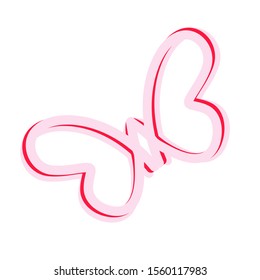Combine Red and Pink Beautiful Butterfly 