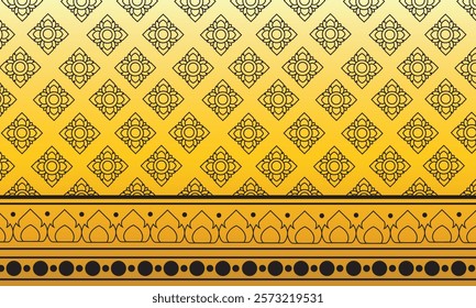 Combine Thai patterns on the golden floor and turn them into beautiful lines, which are beautiful in appearance and unique, indicating Thai characteristics.