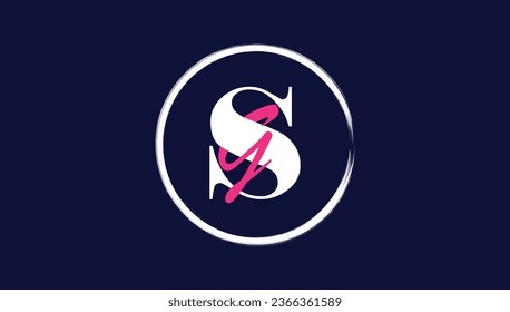 combined alphabet letter sg, gs logo design