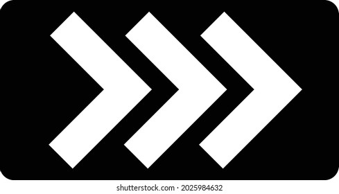 Combined black rectangle with three arrow heads.  can be used for anyone, anytime, anywhere, any industry, any field, and any media.  
