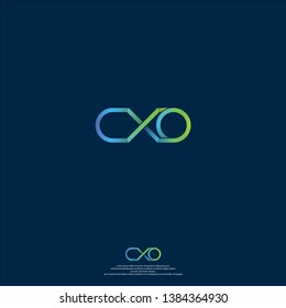 Combined CXO logo design, with gradient effects, so it looks colorful, luxurious and elegant.