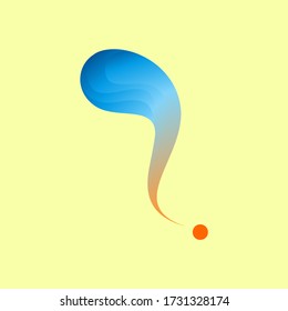 the combined design of the letter q and beach logo with modern shades and simple beach colors