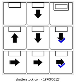 combined editable vector as symbol or icon on modern technology
