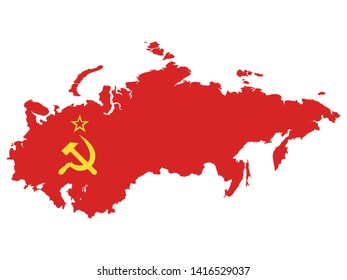 Soviet Union Map Flag Combined Flag Map Ussr Soviet Union: Vector De Stock (Libre De Regalías)  1416529037 | Shutterstock