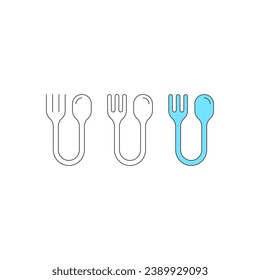 combined fork and spoon symbols. fork and spoon symbols for restaurants and cafes