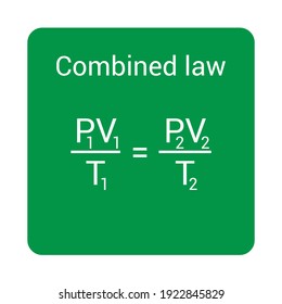 combined gas law formula on white background