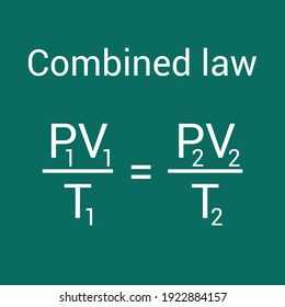 combined gas law formula on chalkboard