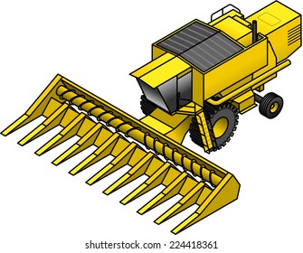 A combined harvester.