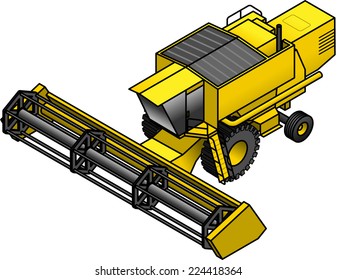 A combined harvester.