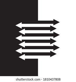 combined illustration of thesis, antithesis and synthesis