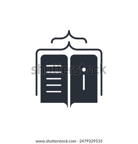 Combined information. File Merge. Vector linear icon isolated on white background.