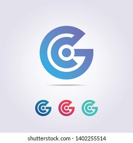 the combined logo template letters C and G, for your business and brand.