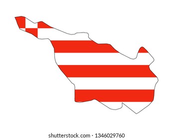 Combined Map and Flag of the German State of Bremen