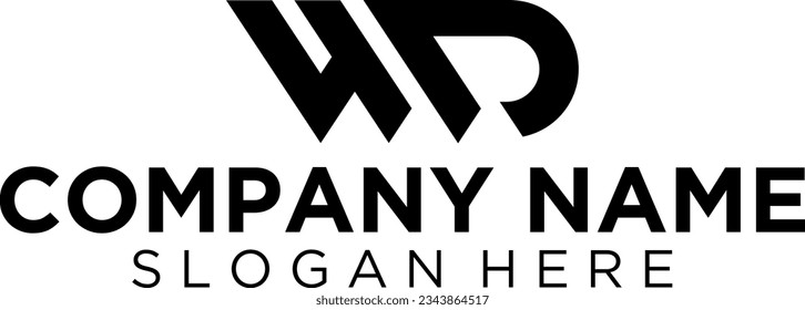 logotipo combinado en monograma de dos letras