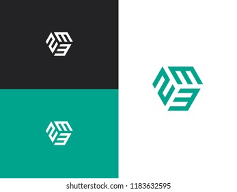 Combined number 233, vector element of the icon template. Set of numbers can be used as a city birthday or as a sports number for competitions. Simple creative geometric sign. Emblem for your design.