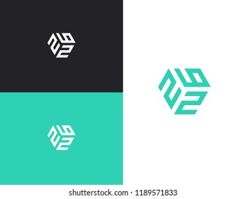 Combined number 262, vector element of the icon template. Set of numbers can be used as a city birthday or as a sports number for competitions. Simple creative geometric sign. Emblem for your design.