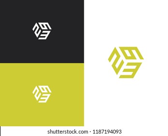 Combined number 293, vector element of the icon template. Set of numbers can be used as a city birthday or as a sports number for competitions. Simple creative geometric sign. Emblem for your design.