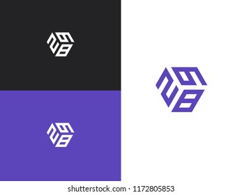Combined number 298, vector element of the icon template. Set of numbers can be used as a city birthday or as a sports number for competitions. Simple creative geometric sign. Emblem for your design.