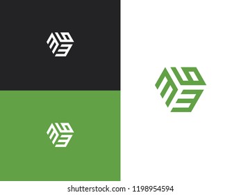 Combined number 363, vector element of the icon template. Set of numbers can be used as a city birthday or as a sports number for competitions. Simple creative geometric sign. Emblem for your design.