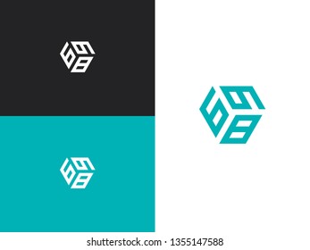 Combined number 698, vector element of the icon template. Set of numbers can be used as a city birthday or as a sports number for competitions. Simple creative geometric sign. Emblem for your design.