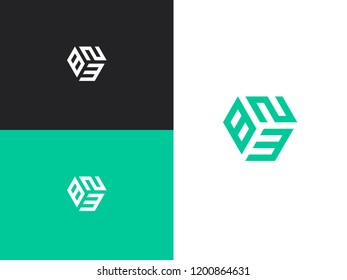 Combined number 823, vector element of the icon template. Set of numbers can be used as a city birthday or as a sports number for competitions. Simple creative geometric sign. Emblem for your design.