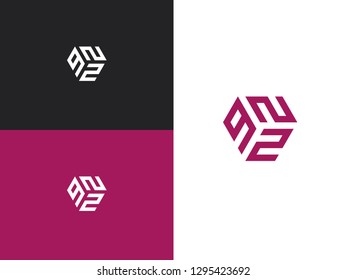 Combined number 922, vector element of the icon template. Set of numbers can be used as a city birthday or as a sports number for competitions. Simple creative geometric sign. Emblem for your design.