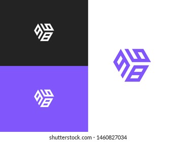Combined number 968, vector element of the icon template. Set of numbers can be used as a city birthday or as a sports number for competitions. Simple creative geometric sign. Emblem for your design.