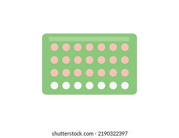 Combined Oral Contraceptive Pill Icon Vector. Concept Of Medicine And Pharmacy.
