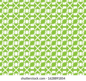 The combined seamless patterns of cubes and abstract triangles are interspersed by cross patterns. Geometric abstract background suitable for fabric and tile motifs. This pattern is edited