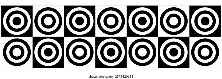 Combined square and circle shape varies simple, pattern design.