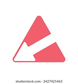 combined triangle with directional arrow logo, Logo Combined letter A and directional arrow