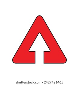 combined triangle with directional arrow logo, Logo Combined letter A and directional arrow