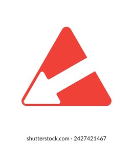 combined triangle with directional arrow logo, Logo Combined letter A and directional arrow